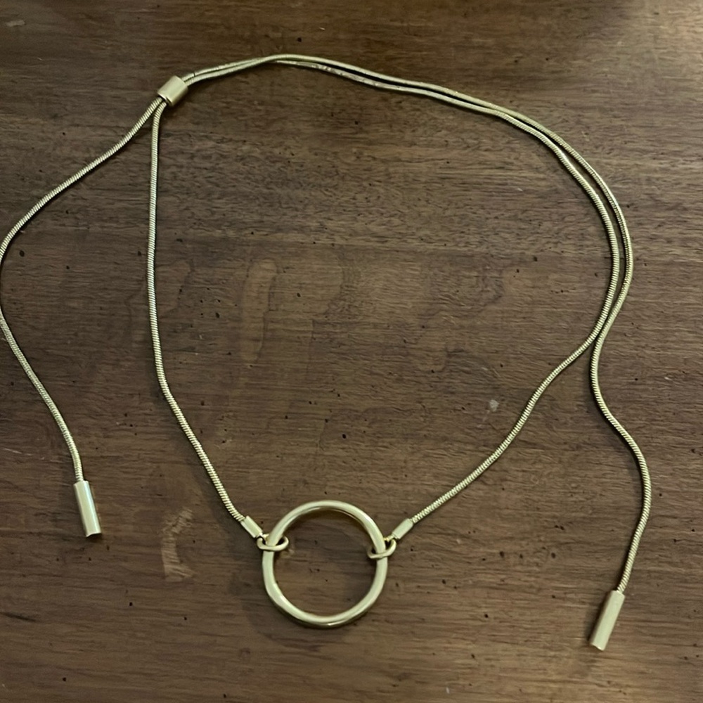 Madewell gold circle adjustable necklace